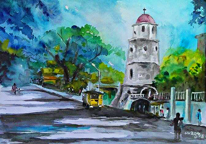 671x471 Dumaguete City, Philippines. Watercolor. 2015 By Danteluzon On - Watercolor Philippines