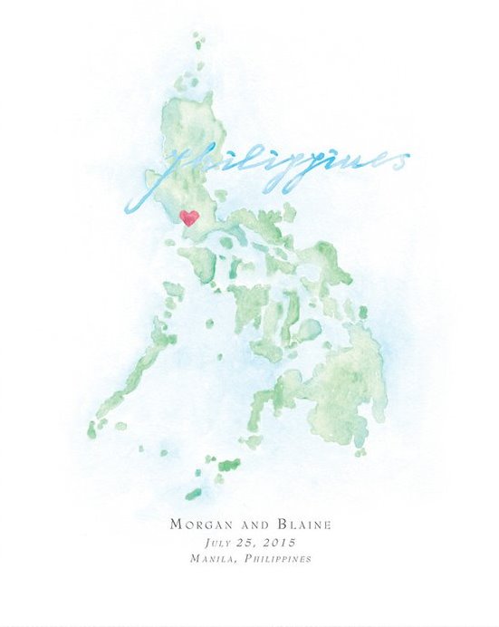 551x692 Philippines Watercolor Map Portrait 1024x1024 Luckilylenny - Watercolor Philippines
