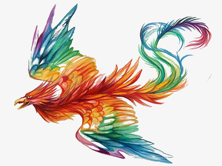 454x340 Phoenix, Color Painting, Watercolor Phoenix Png Image And Clipart - Watercolor Phoenix