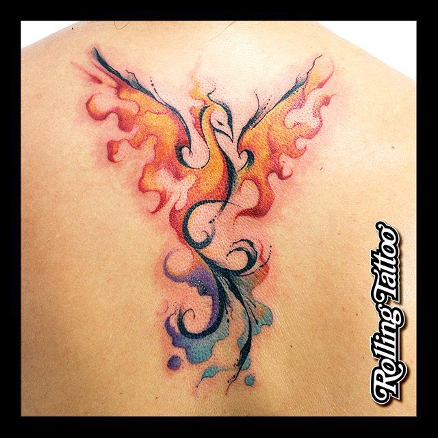 640x640 Phoenixtattoo - Watercolor Phoenix Tattoo