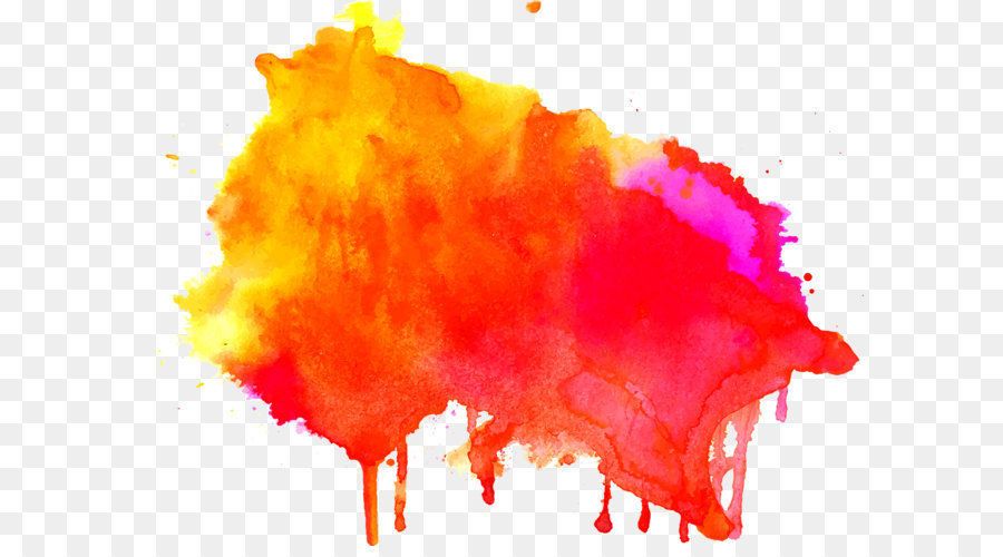 900x500 Ink Watercolor Effect Png Download - Watercolor Photo Effect