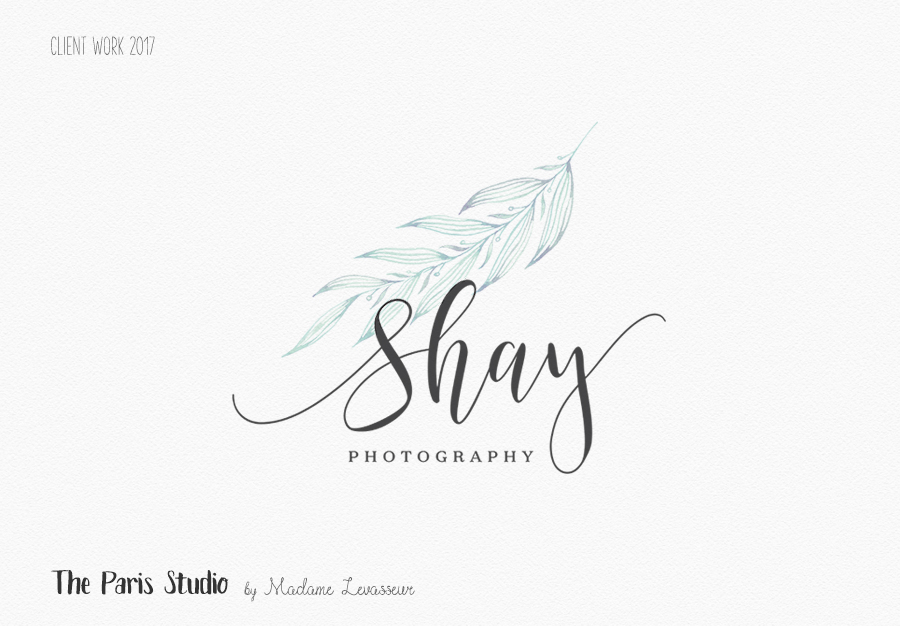 900x626 Minimalist Watercolor Photography Logo Branding By The Paris - Watercolor Photography Logo