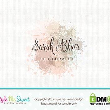 354x354 Premade Photography Logo Watercolor Logo From Stylemesweetdesign - Watercolor Photography Logo