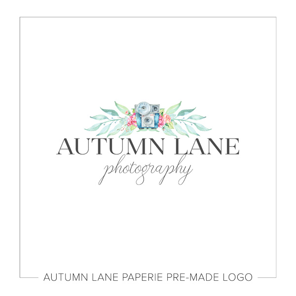 600x600 Watercolor Photography Logo - Watercolor Photography Logo