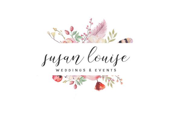 570x390 Watercolor Photography Logo Boho Logo Cute Logo Wedding Etsy - Watercolor Photography Logo