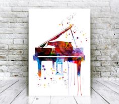 236x207 Watercolor Piano Tattoos Piano Art, Pianos And - Watercolor Piano