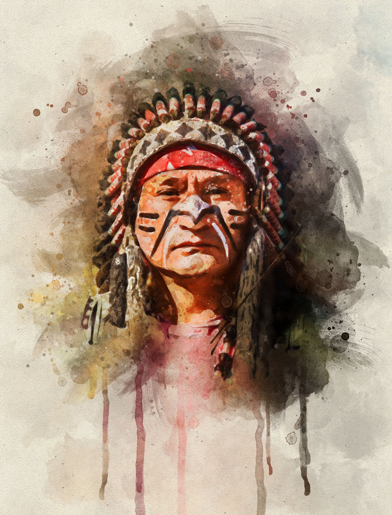 805x1056 The Orange Watercolor Fx Photo Effect - Watercolor Pictures