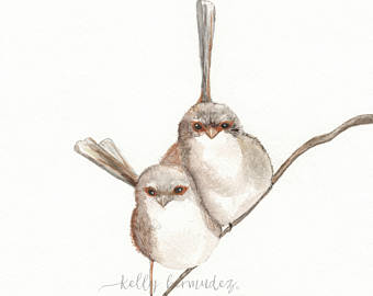 340x270 Bird Watercolor Etsy - Watercolor Pictures Of Birds