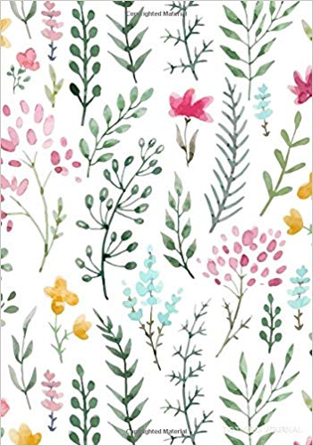 350x499 Dot Grid Journal Blank Book Diary Notebook Watercolor Flowers And - Watercolor Pictures Of Flowers