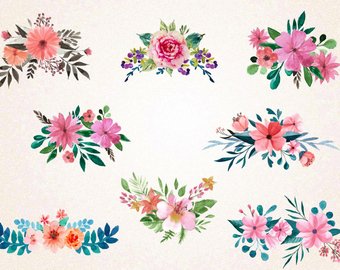 340x270 Watercolor Flower Etsy - Watercolor Pictures Of Flowers