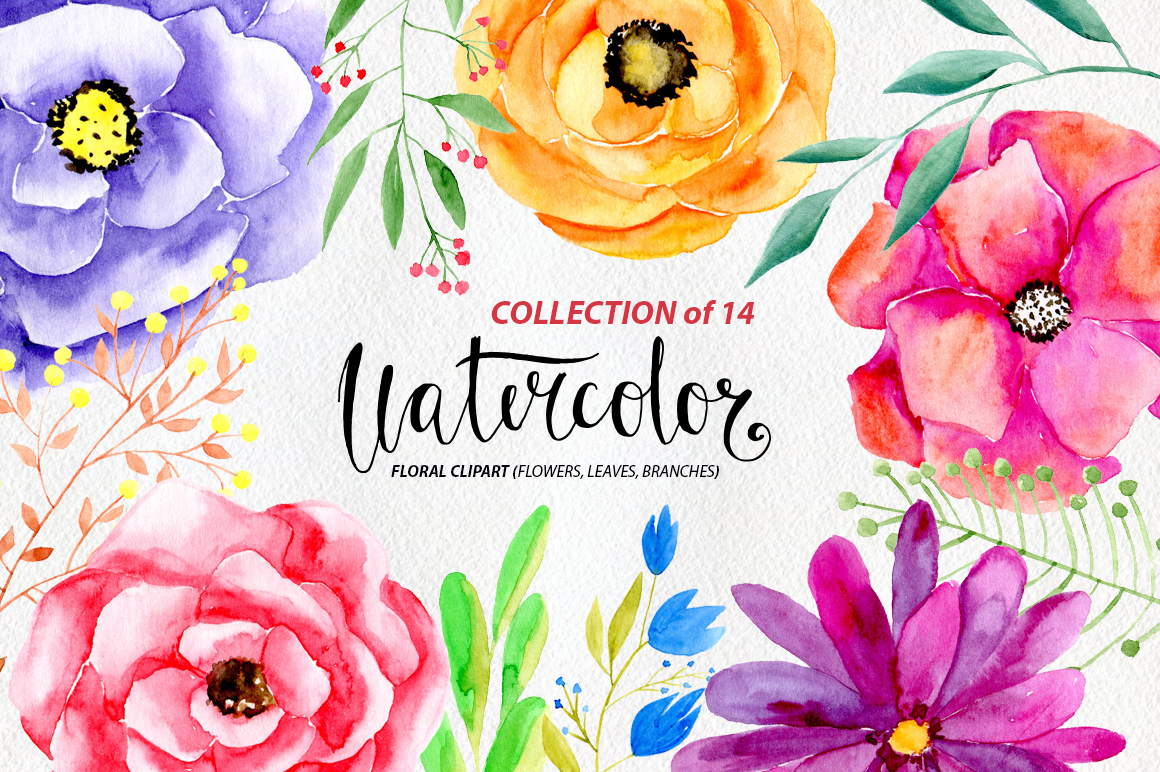 1160x772 Watercolor Flowers Png Clipart - Watercolor Pictures Of Flowers