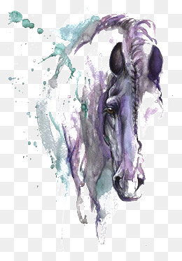 260x373 Horses Clipart Watercolor Cute Borders, Vectors, Animated, Black - Watercolor Pictures Of Horses