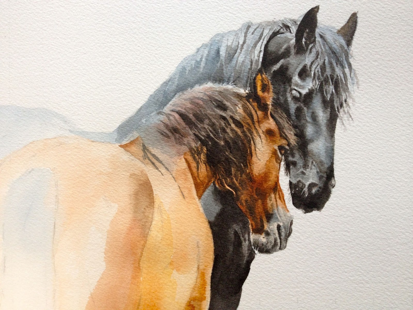1600x1200 Watercolor Meusings July 2013 - Watercolor Pictures Of Horses