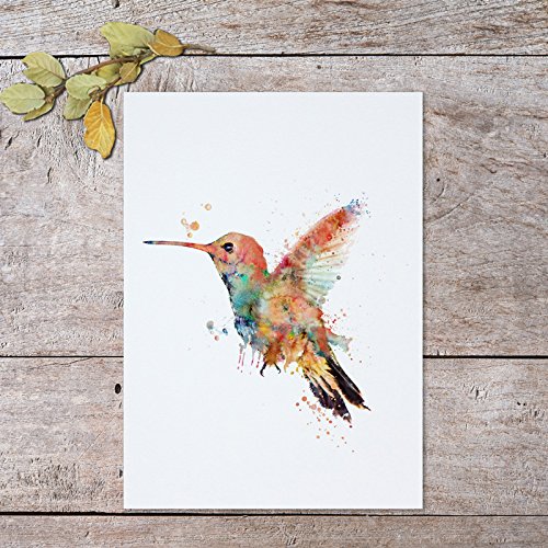 500x500 Watercolor Hummingbird Nursery Art Paper Decor - Watercolor Pictures Of Hummingbirds