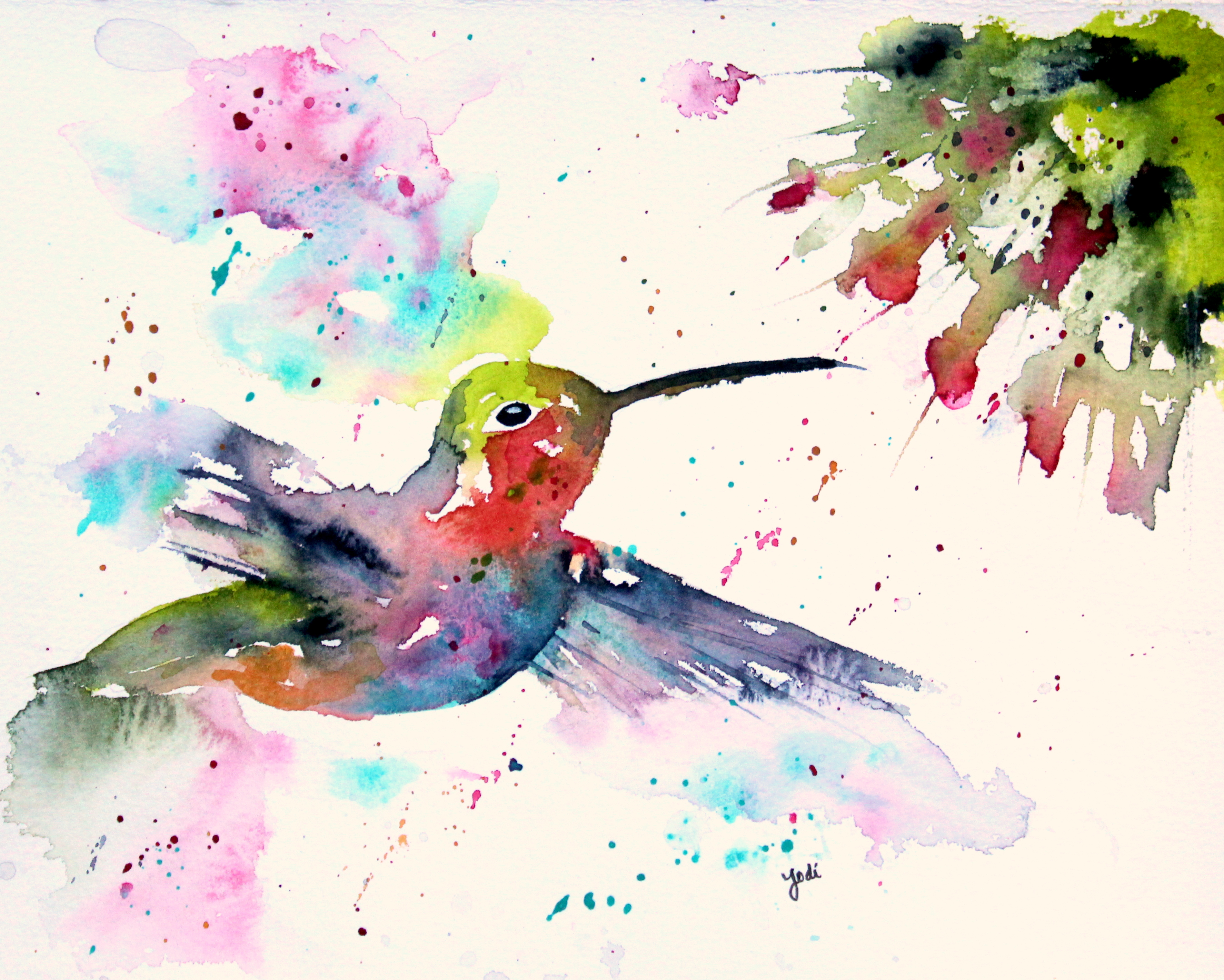 3549x2842 Hummingbird The Creative Life In Between - Watercolor Pictures Of Hummingbirds