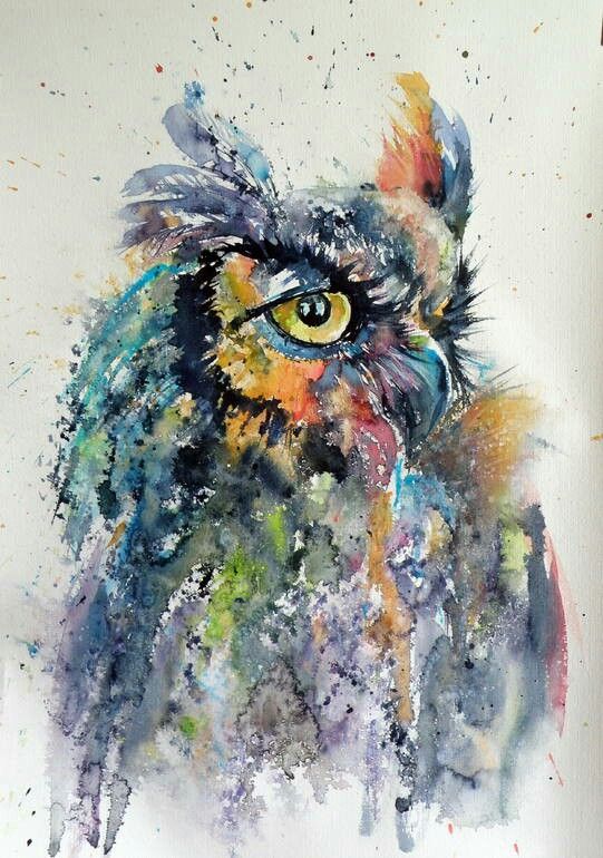 541x770 Owl Watercolor Watercolors Owl Watercolor, Owl And - Watercolor Pictures Of Owls