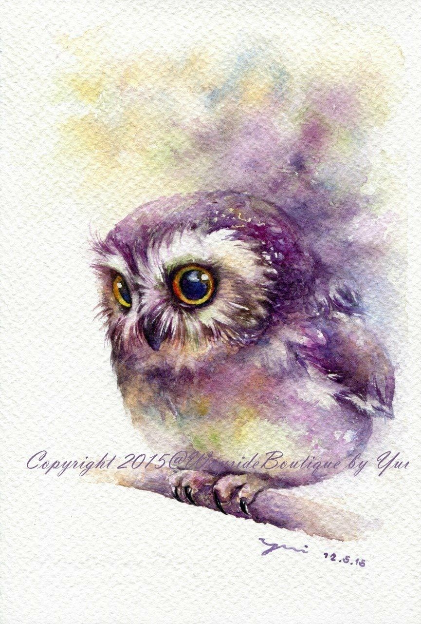 865x1280 Owl Watercolor Owls Owl Watercolor, Owl And Watercolor - Watercolor Pictures Of Owls