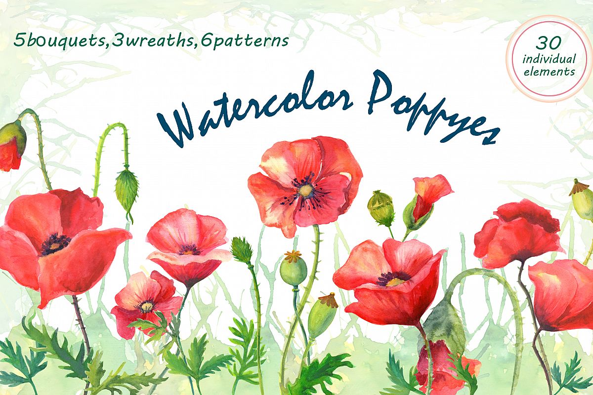 1200x800 Watercolor Poppies. - Watercolor Pictures Of Poppies