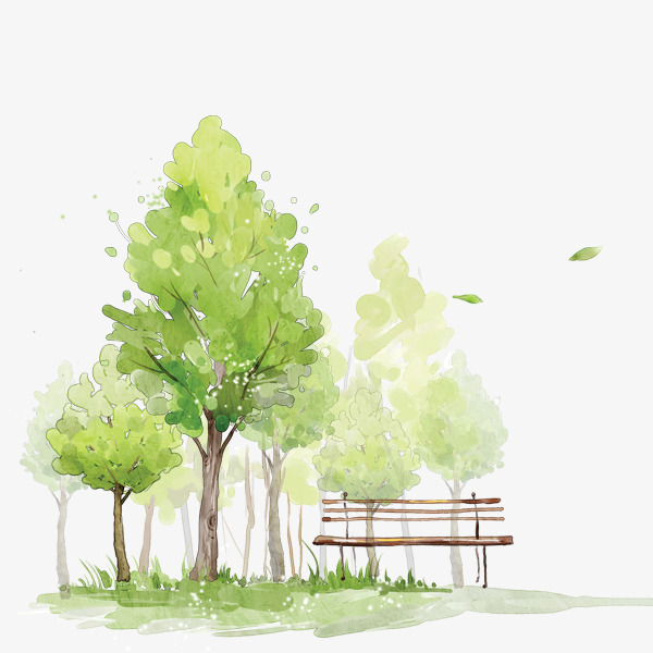 600x600 Watercolor Trees, Watercolor Clipart, Green, Hand Painted Png - Watercolor Pictures Of Trees