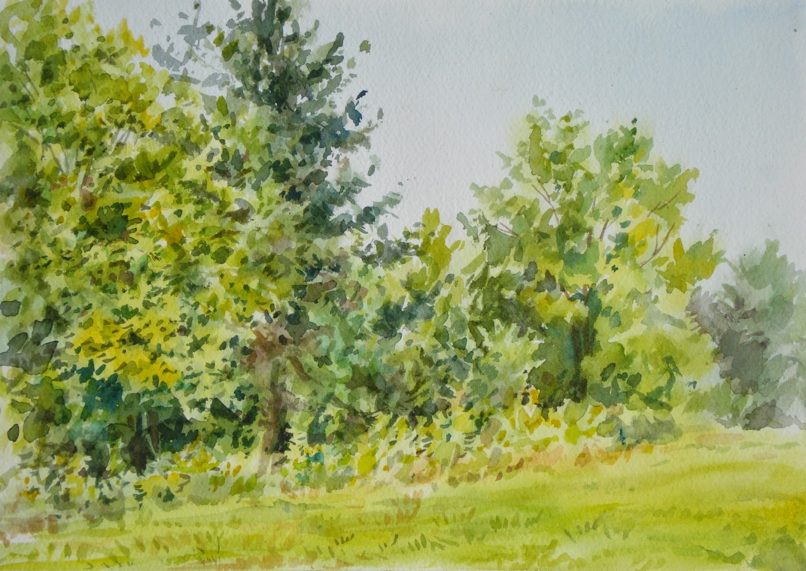 1600x1133 Elise Fine Art How To Paint Green Trees Using Watercolors - Watercolor Pictures Of Trees