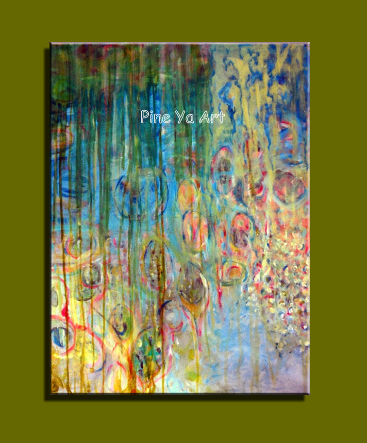 756x912 Large Piece Abstract Modern Canvas Wall Art Handmade Famous - Watercolor Pieces