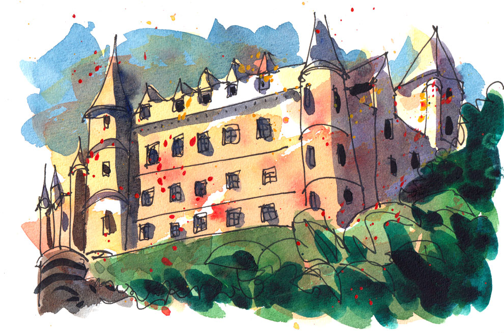 990x653 Sketching With Watercolour Splashes Parka Blogs - Watercolor Pieces