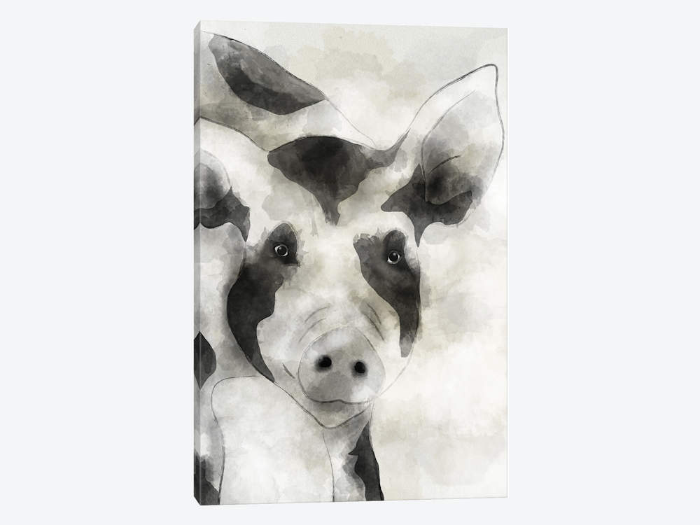 1000x750 Watercolor Pig Canvas Print By Xander Blue Icanvas - Watercolor Pig