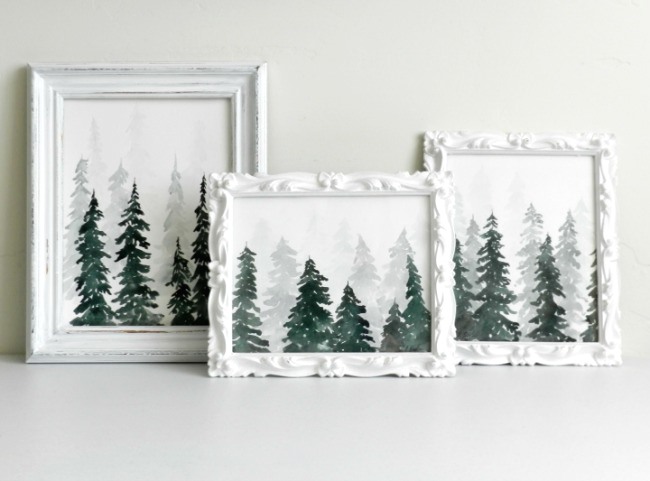 650x481 Watercolor Pine Trees Tutorial How To Paint A Wintery Forestscape - Watercolor Pine
