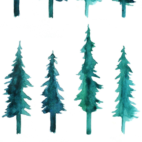 470x470 Watercolor Pine Trees Wallpaper - Watercolor Pine