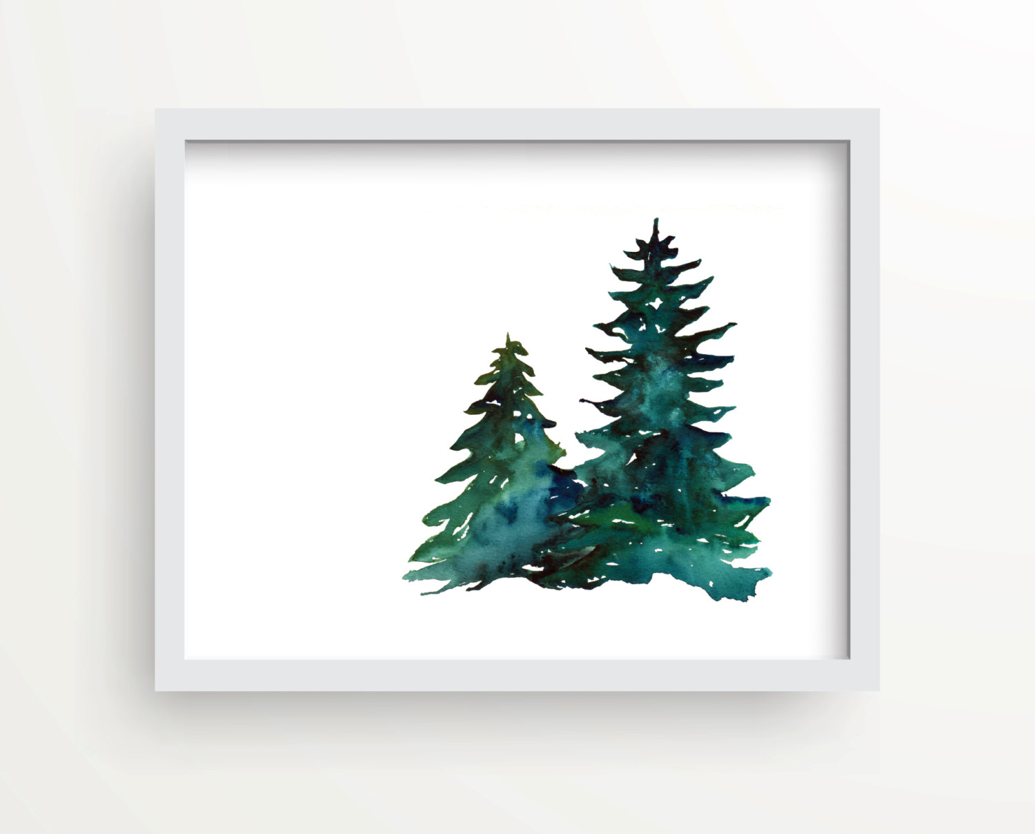 1500x1208 Watercolor Pine Tree Print Holiday Print Wall Decor Holiday Etsy - Watercolor Pine Tree