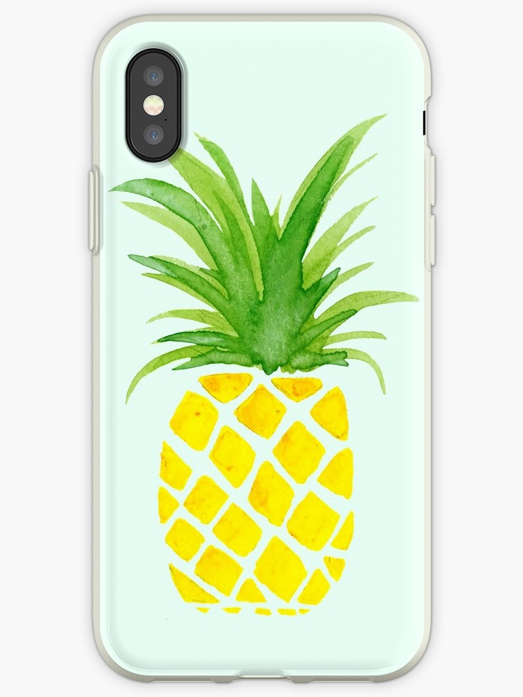 750x1000 Watercolor Pineapple Iphone Cases Amp Covers By Jana95s Redbubble - Watercolor Pineapple