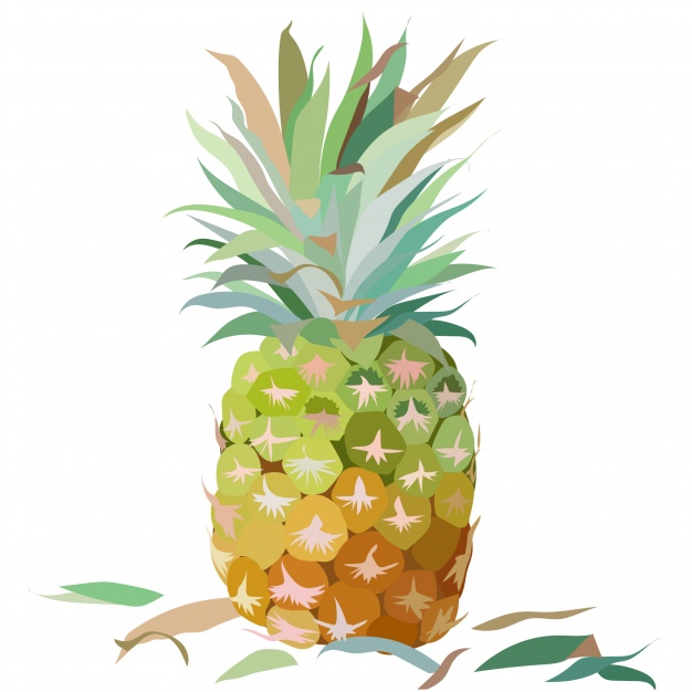 626x626 Watercolor Pineapple Background Vector Free Download - Watercolor Pineapple