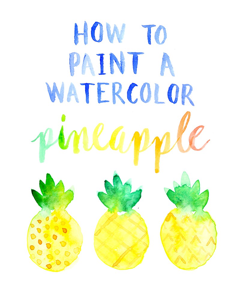 800x979 How To Paint A Watercolor Pineapple - Watercolor Pineapple