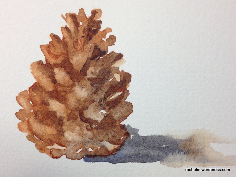 800x600 Pinecone Trio Day - Watercolor Pinecone