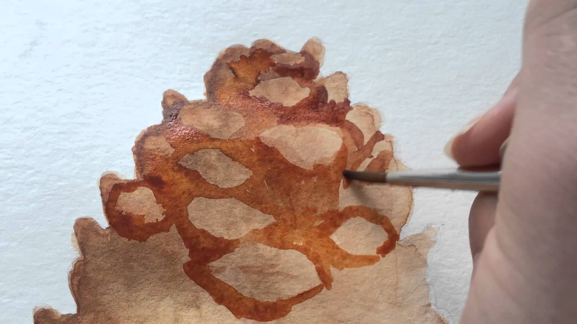 1920x1080 Watercolour Painting - Watercolor Pinecone