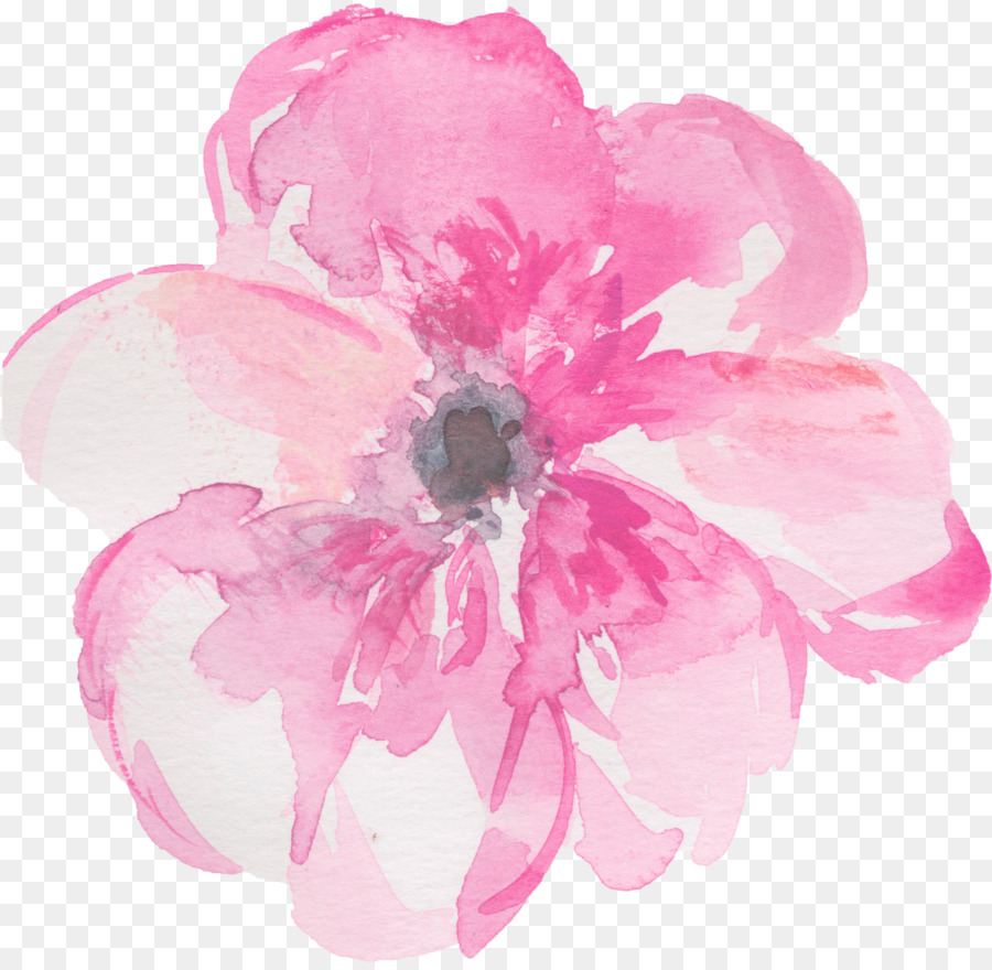 900x880 Watercolour Flowers Watercolor Painting Clip Art - Watercolor Pink Flowers