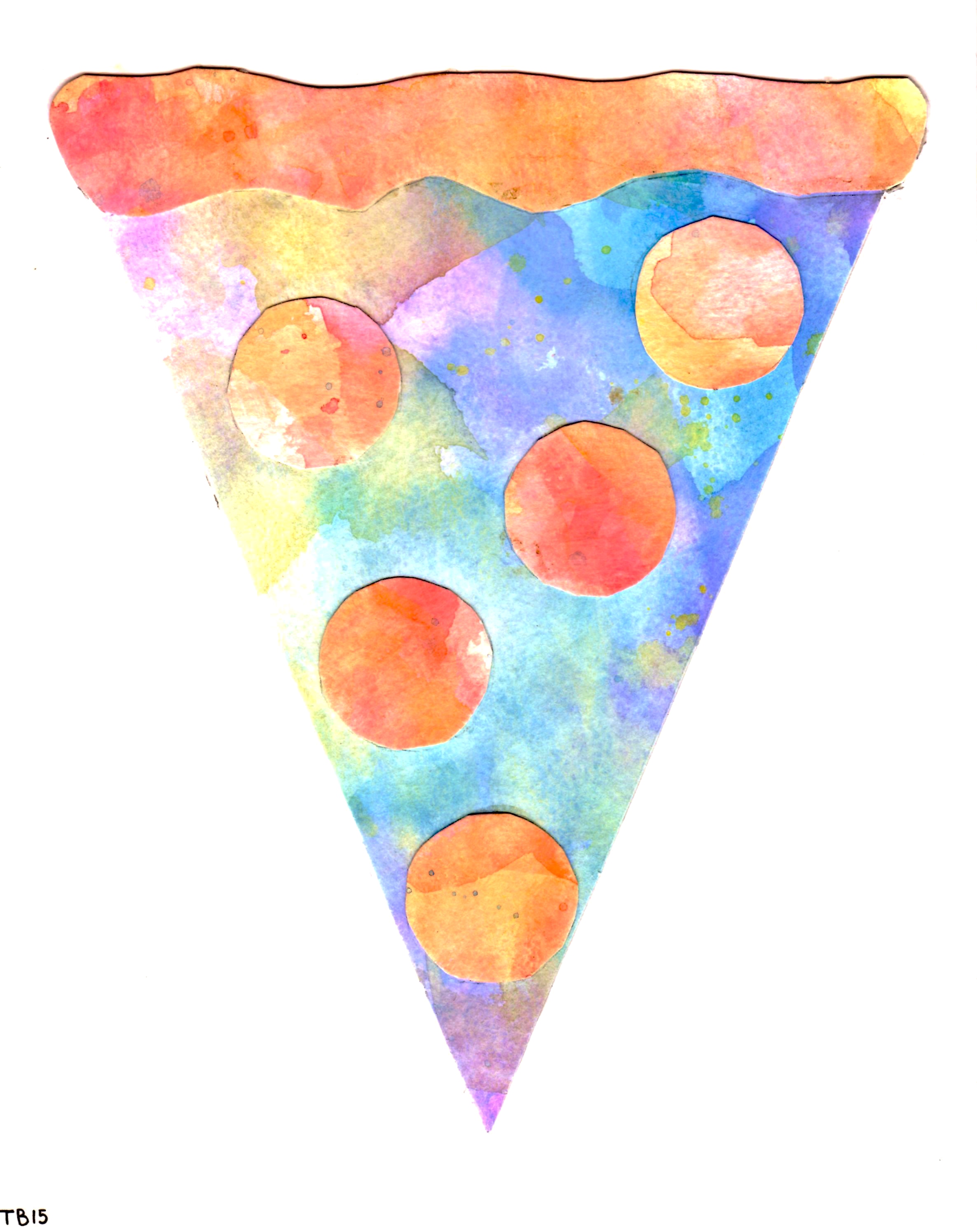 2371x2989 Watercolor Pizza Collage! Watercolor - Watercolor Pizza