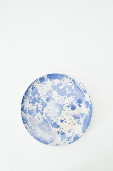 398x600 Watercolor Plate Blue Kitchen Diy Easy Kitchens - Watercolor Plate