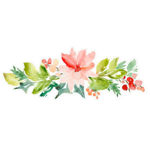 300x300 Silhouette Design Store - Watercolor Poinsettia