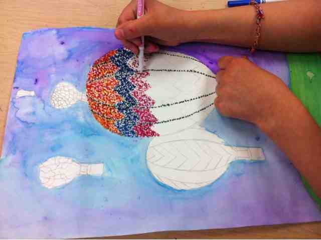 640x479 Tiny Hands Art Pointillism Projects - Watercolor Pointillism