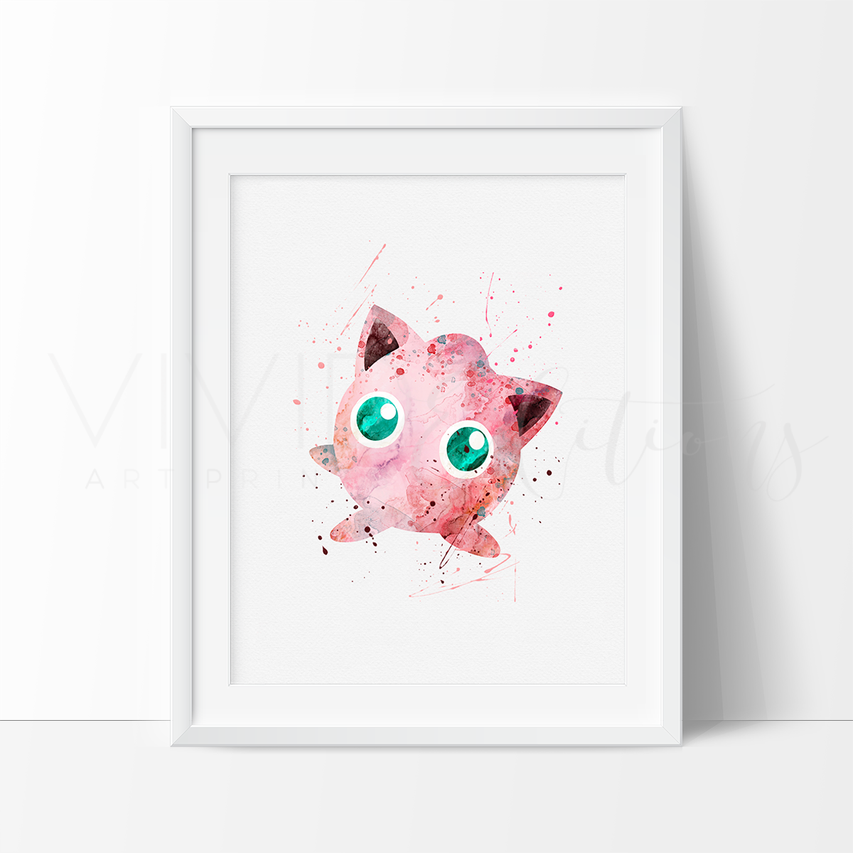 1200x1200 Pokemon Go Jigglypuff Watercolor Art Print Wall Decor - Watercolor Pokemon