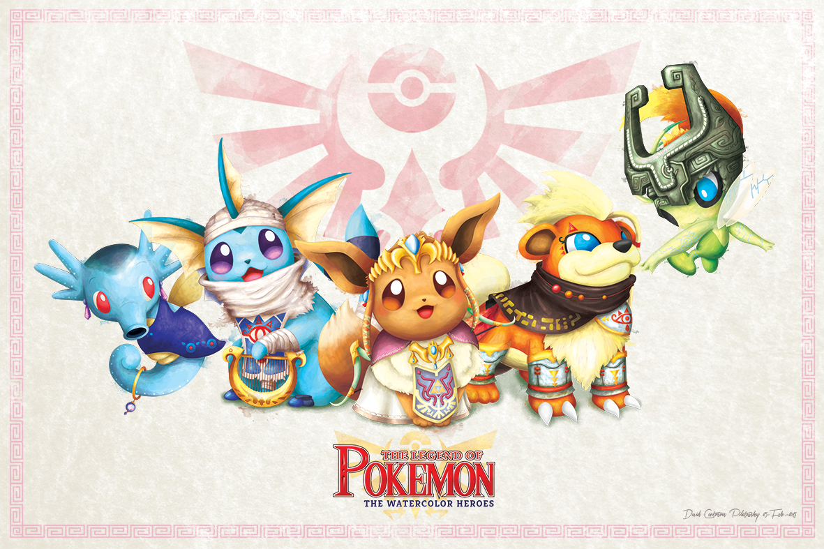 1181x787 Watercolor Amp Zelda Nikkisee - Watercolor Pokemon