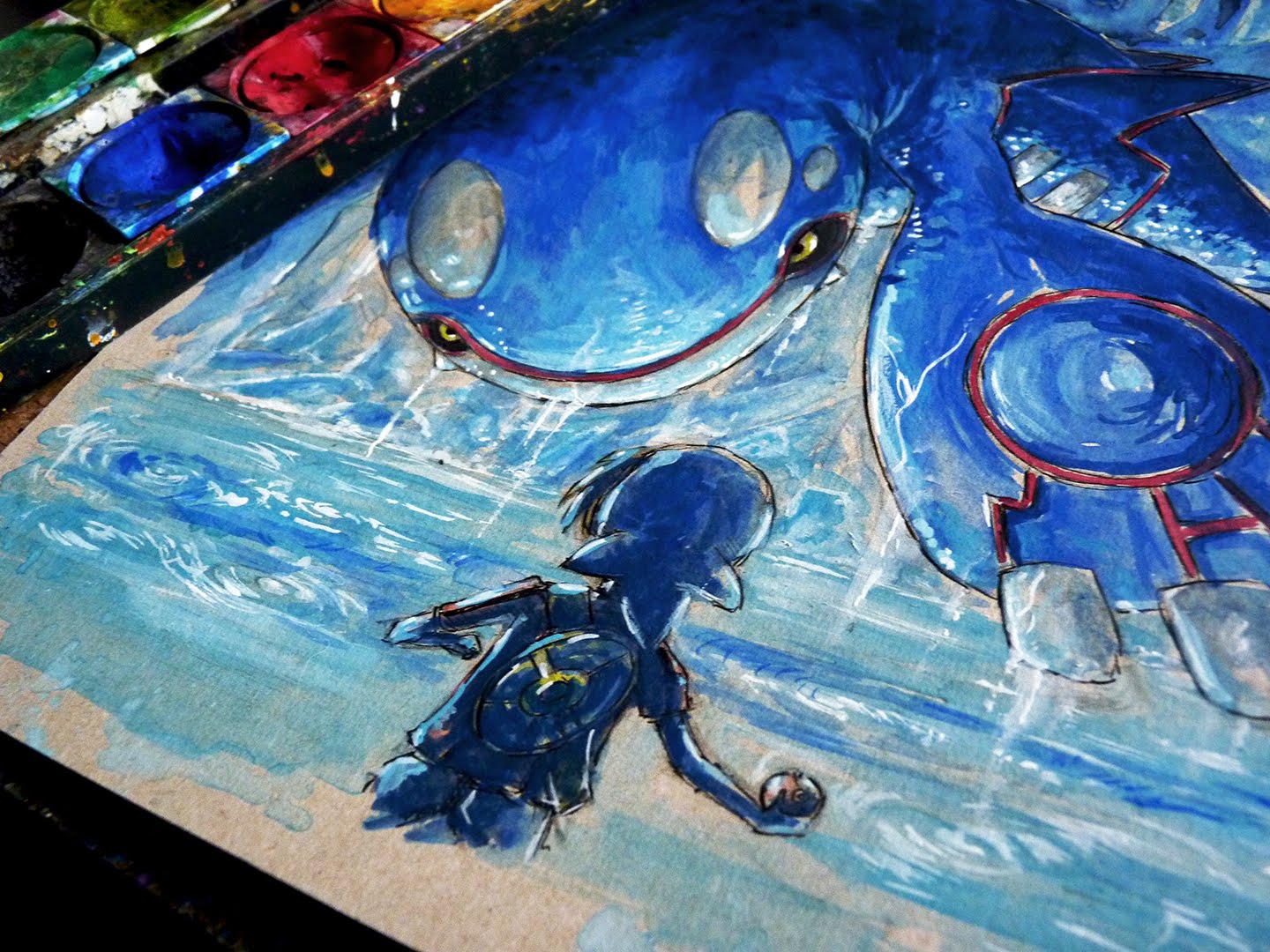 1440x1080 Watercolor Time Lapse Painting Ink) - Watercolor Pokemon