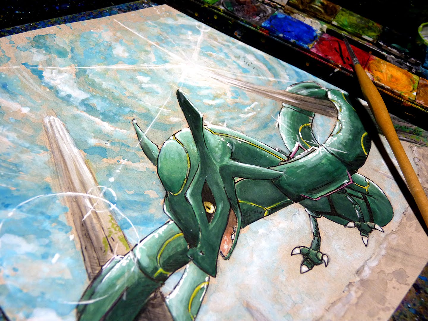 1440x1080 Watercolor Time Lapse Painting Ink) - Watercolor Pokemon
