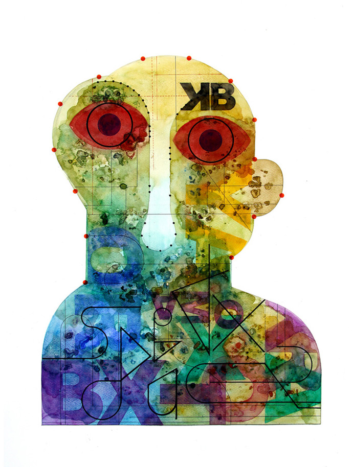 690x914 Portret 3 By Artist Gopal Sharma Pop Art, Painting Mojarto - Watercolor Pop Art