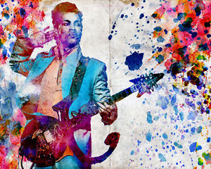 300x240 Prince Art Print, Pop Art Poster, Watercolor Artwork Ebay - Watercolor Pop Art