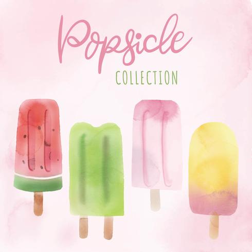 490x490 Summer Popsicle Watercolor Vector Collection - Watercolor Popsicle