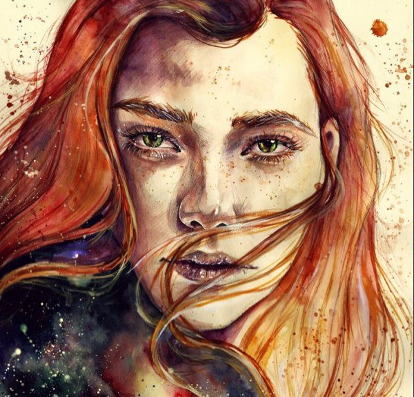 600x575 Watercolor Portraits By Lesya Poplavskaya - Watercolor Portrait