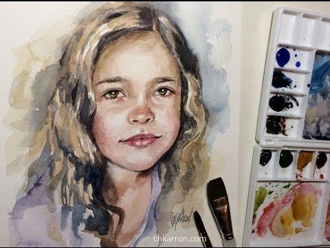480x360 Quick Watercolor Portrait Painting Demo By Ch.karron - Watercolor Portrait Images