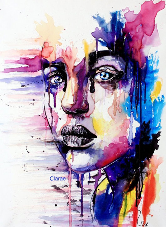 530x725 Runny Paints Modern Watercolor Portraits The Jotform Blog - Watercolor Portrait Images